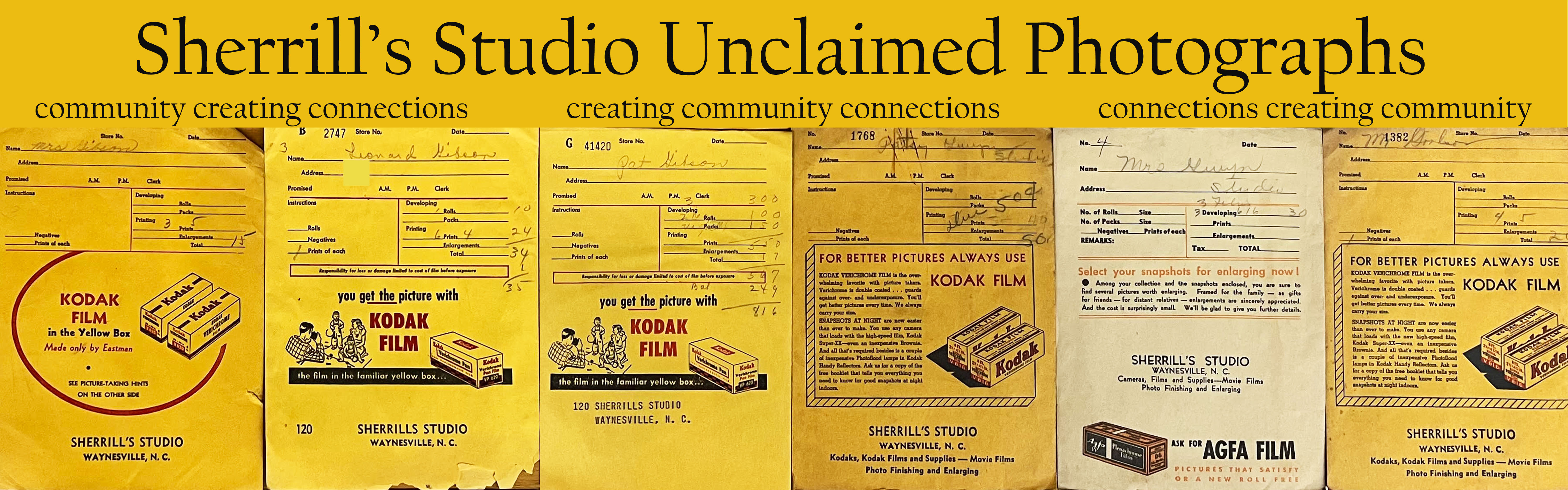 Historic photographs from Sherrill's Studio, Waynesville, NC